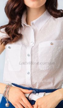 Блузка - сорочка біла без рукавів