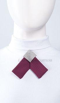 Прикраса краватка для дівчинки бордова
