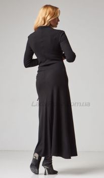Сукня трикотажна чорна максі