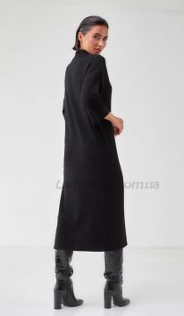 Сукня трикотажна з розрізом чорна