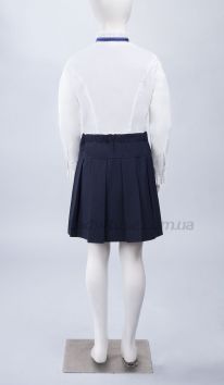 Біла блузка для дівчинки з оздобленням на манжетах
