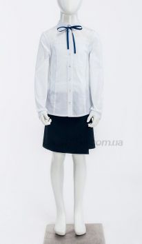 Блузка для дівчинки біла з мереживом